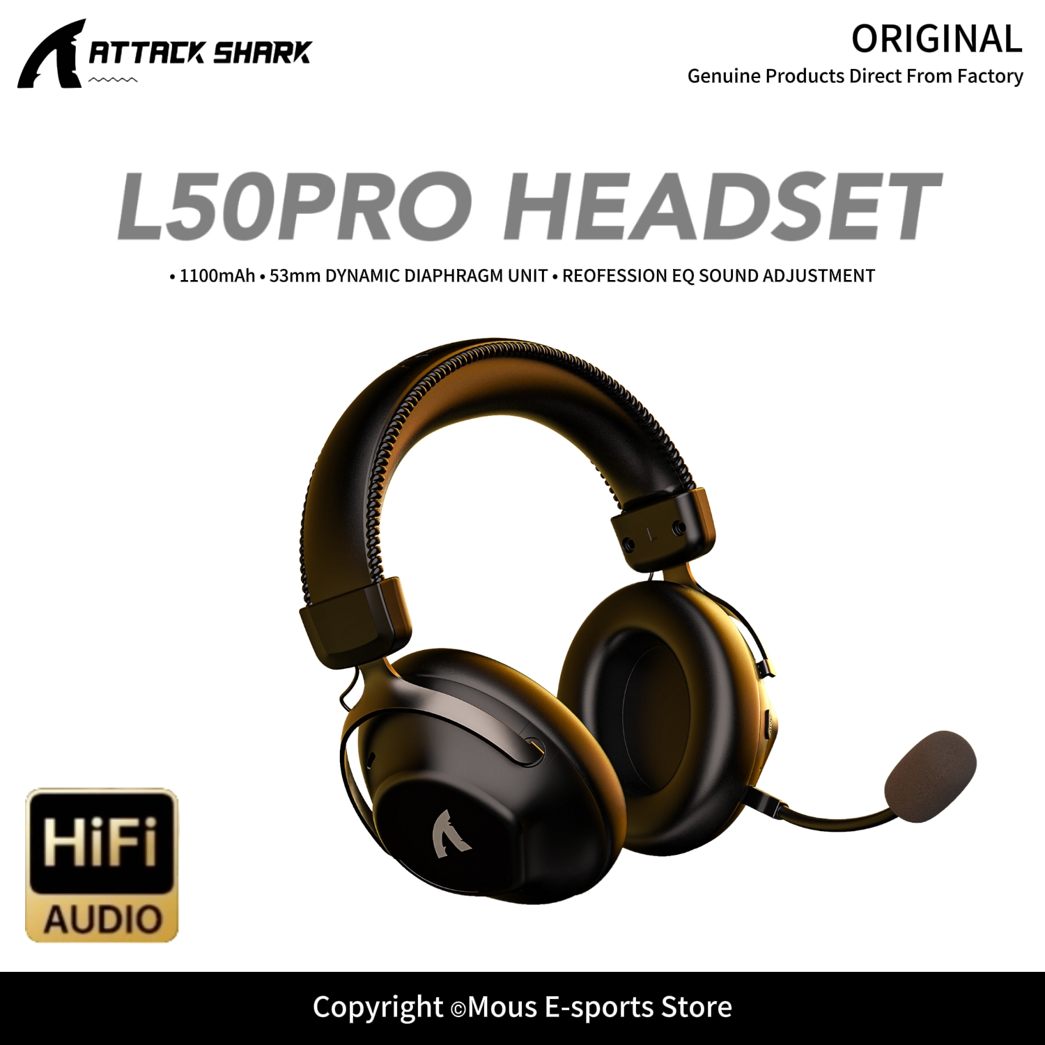 ATTACK SHARK L50PRO Tri-Mode W - огляд і ціна Esports Gaming Gear
